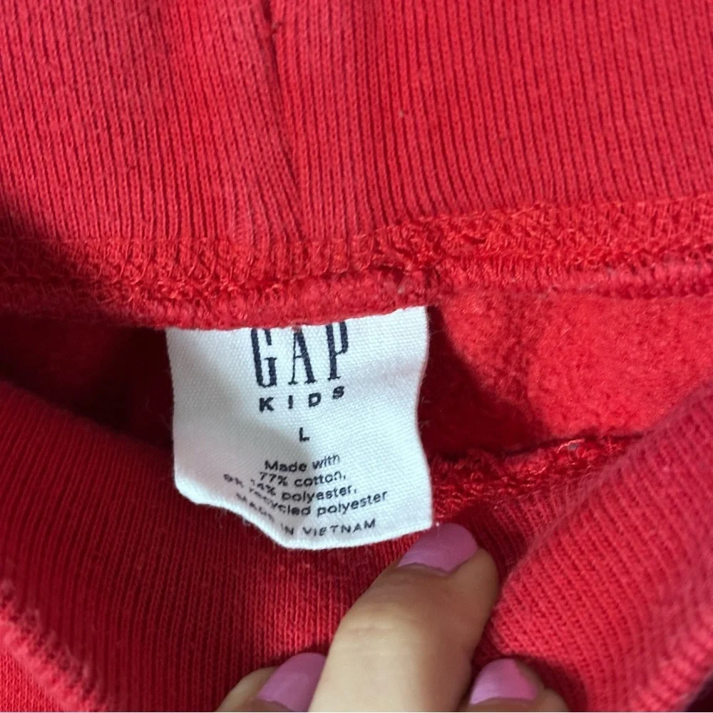 GAP Kids‎ Unisex Red Jogger Drawstring Sweat Pants size L